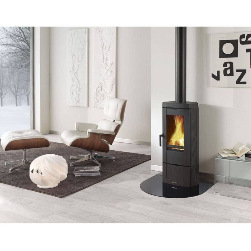 Nordica - Poele a' bois La Extraflame Candy 4.0 en fonte e'maille'e 6,2 kw 177 m chauffable