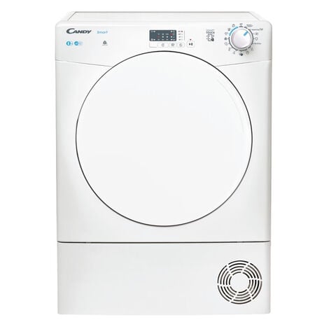 Candy Asciugatrice CSE C8LF-S, 8 Kg Classe B a Condensazione con Pompa di Calore