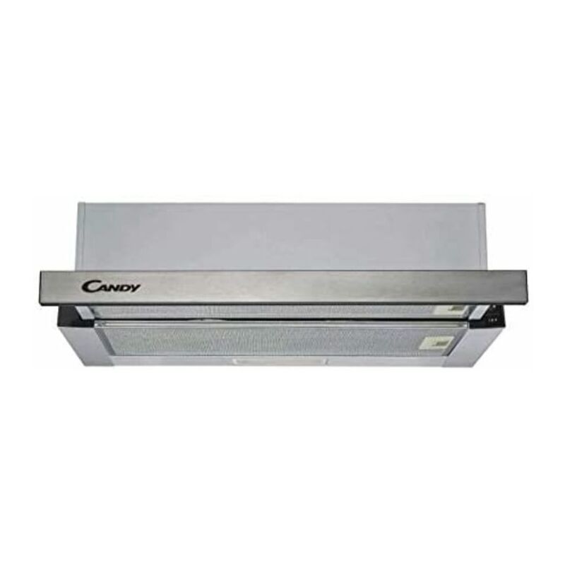 

Candy CBT625/2X Campana extractora 60 cm, Telescópica, 332,1m3/h, 2 niveles de potencia, Motor 65W, Filtros carbono, Paneles aluminio antigrasa,