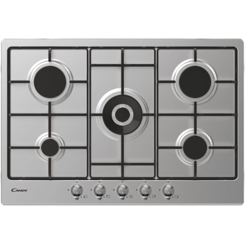Candy Classic CHW74WTX Acier inoxydable Intégré 75 cm Gaz 5 zone(s)