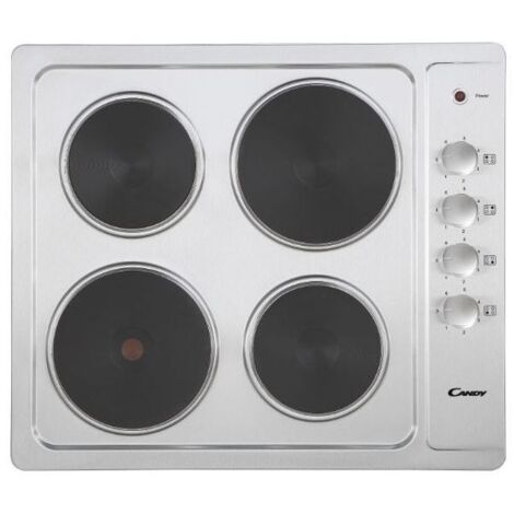 Candy CLE64KX fornello elettrico Acciaio inox Da incasso 58 cm Piastra sigillata 4 Fornelli