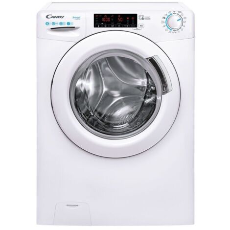 Candy CS 128TXME-S Lavatrice A Libera Installazione 8 Kg, 1400 Giri, Smart Inverter, Wi-fi, Classe A, Bianco