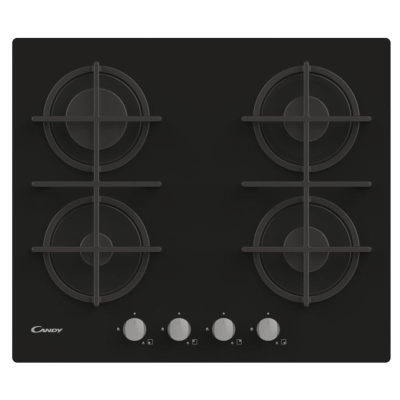 Candy - CVG6B Piano Cottura da Incasso 59 cm Gas 4 Fornelli Nero