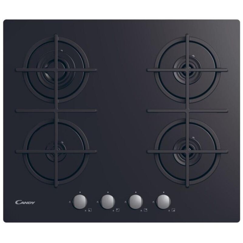 Candy CVG6B Plaque de cuisson encastrable 59 cm Gaz 4 feux Noir