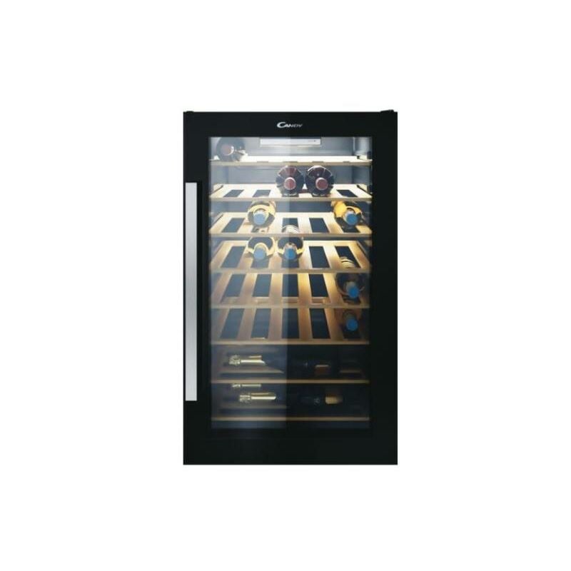 

CWC 154 EEL/N, Vinoteca, Capacidad 41 botellas, Wi-Fi, Luces LED, Baldas madera, Tratamiento anti UV, Puerta doble cristal reversible, 39 dBA, Negro