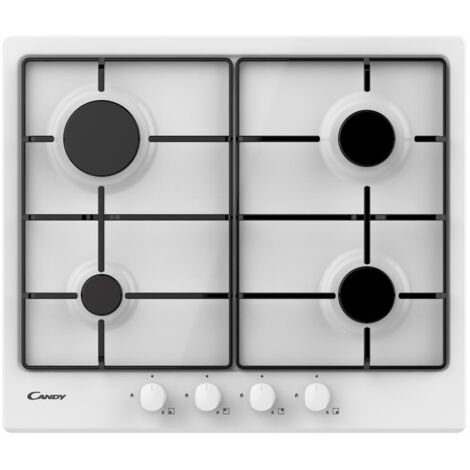 Candy Idea CHW6BRWW Piano Cottura da Incasso 59 cm Gas 4 Fornelli Bianco