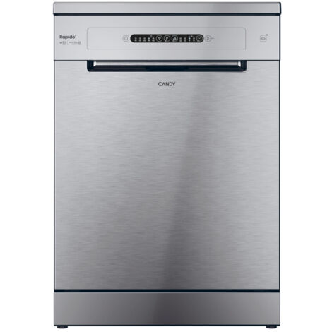 Candy Lavastoviglie RapidÓ CF 4E7L0X Libera installazione 14 coperti Inox Wi-Fi