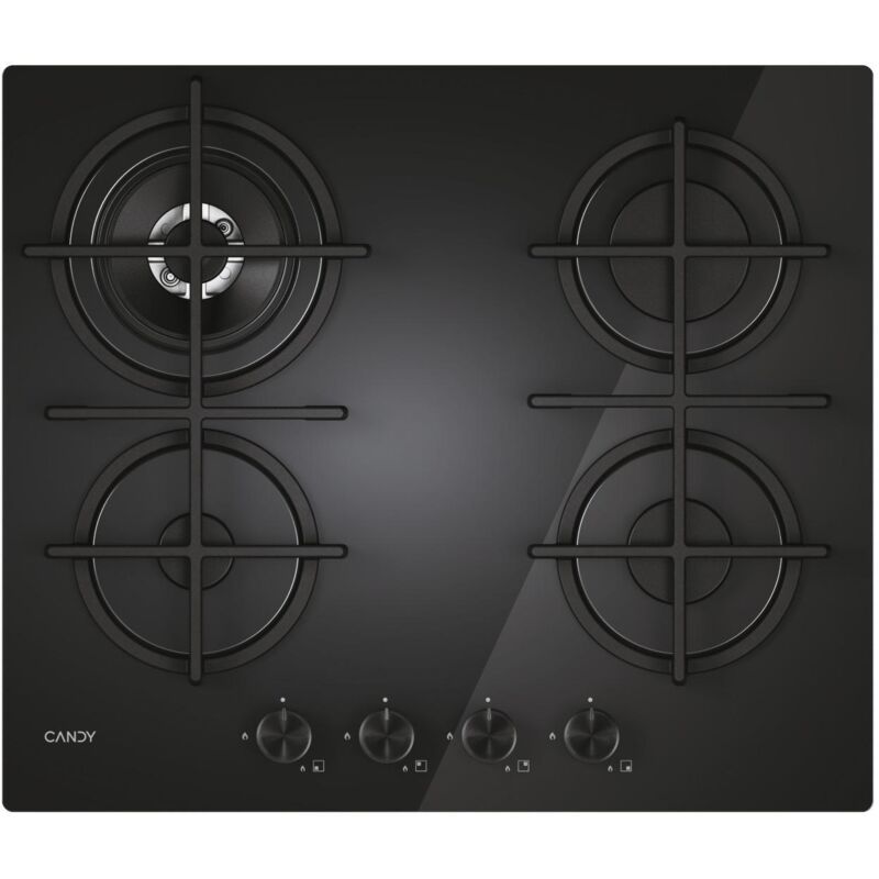 Candy Moderna CVG6BR4WTB Noir Encastrable 60 cm Gaz 4 Brûleurs Candy Moderna CVG6BR4WTB Noir Encastrable 60 cm Gaz 4 Brûleurs