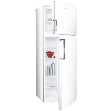 Candy – Réfrigérateur 2 portes 304 L – Froid statique – Dégivrage manuel – Classe E – Niveau sonore 40 dB – Dimensions 600x600x1720 mm - CDH1S617EWH