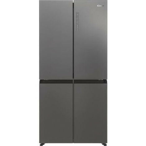 Candy – Réfrigérateur américain 467L – Frigo multi-portes No Frost – Classe E – Argent – Technologie Low Frost pour moins de givre - CFQQ5T817EPS