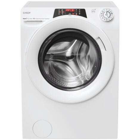 Candy RO 496DWM7-1-S – Lavatrice Caricamento frontale, 9 kg, 1400 rpm, Classe A, Motore Inverter + Funzione Smart Wash + Connettivita' Wi-Fi-Bluetooth, (85×60×53 cm), Bianco