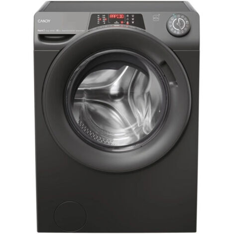 Candy RO6106DWMRR7-1-S RapidÓ - Lavatrice a carica frontale 10 kg, 1600 rpm, Classe A, Wi-Fi + BLE, Funzione vapore, (85×60×58 cm), Antracite
