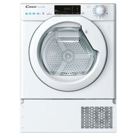 Candy – Sèche-linge pompe à chaleur encastrable frontal 7kg – Classe C – 16 programmes – Contrôle Wi-Fi et Bluetooth – Écran LED - BCTDH7A1TE-S-Seche