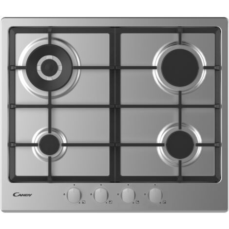 Candy Timeless CHG6BR4WX Acier inoxydable Intégré Gaz 4 zone(s)