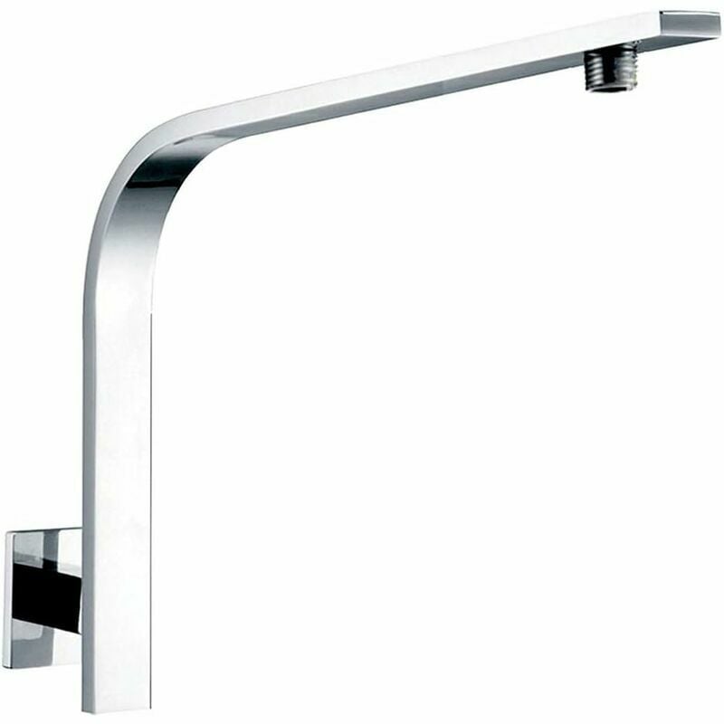 Bras de douche carré en laiton massif avec col de cygne pour ensemble pomme de douche Chromé - Ulisem