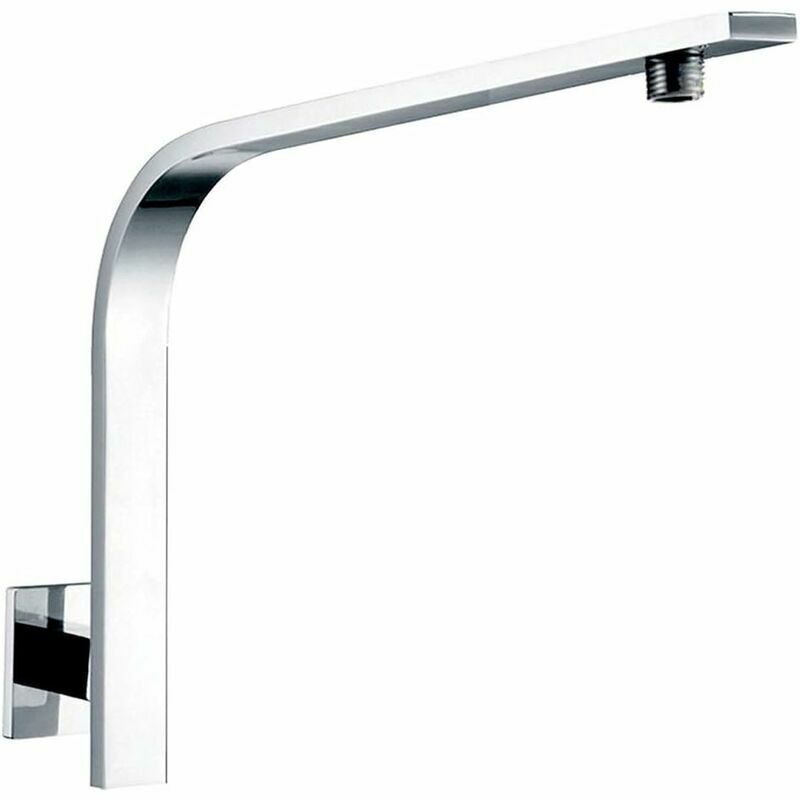 Bras de douche carré en laiton massif avec col de cygne pour ensemble pomme de douche Chromé-DPZO