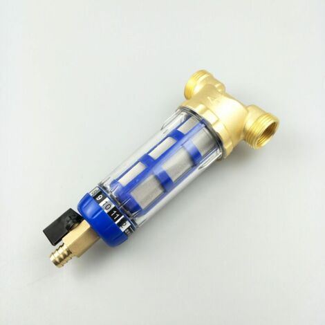 DPZO Candyse Filtre à eau réutilisable pour filtre à sédiments spin-Down - Filetage extérieur - Filtre à sédiments pour tuyau d'eau de fontaine - Filtre à sédiments (filetage mâle 1/2)