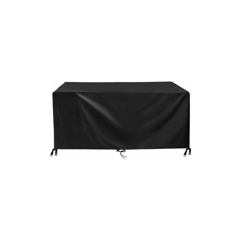 Housse Table de Jardin 150x90x75cm Noir 420D Tissu Oxford Impermable Rsistance Anti-UV Bache Table De Jardin Housses de Protection pour mobilier de