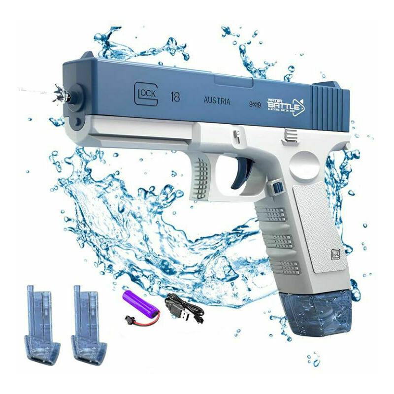 Pistolet à eau électrique pour enfants et adultes - Pistolet à eau - Jouets en plastique pour pistolet à eau - Portée jusqu'à 32ft - Super One Touch