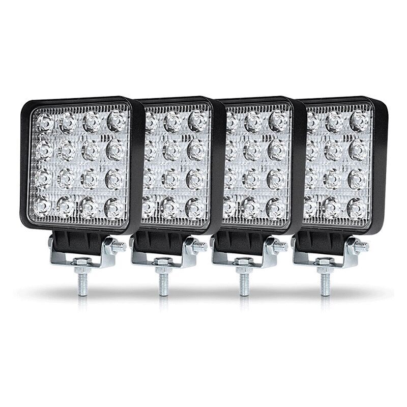 Ulisem - Triomphe 4Pcs Phare de Travail led 3Pouces 48W led Phare Travail Projecteur Feux Antibrouillard pour Voiture Camion utv suv Offroad Tracteur