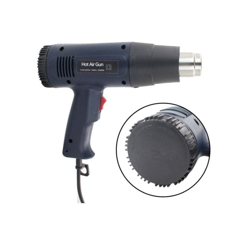 Ulisem - Triomphe Pistolet à chaleur thermostat continu 2000W film haute puissance pistolet de cuisson en plastique