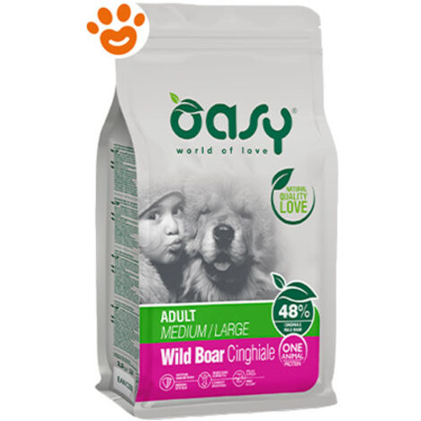 Cane Adult Medium Large con Cinghiale 2,5 - 12 kg OASY - size 12 Kg