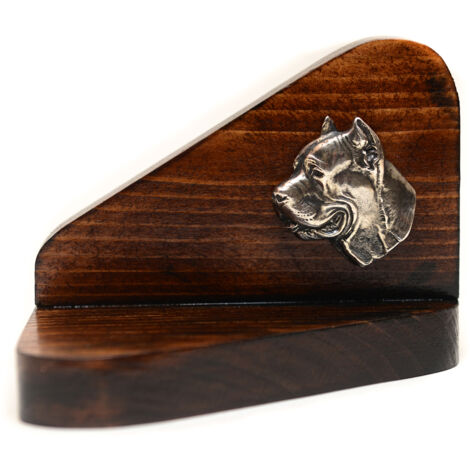 Cane Corso Italiano - candelabro in legno con un cane, portacandele, memoriale per cani di Art-Dog