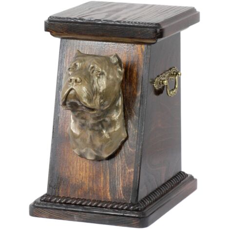 Cane Corso Italiano - un'urna per le ceneri del cane, un'urna elegante con una statuetta, un'urna commemorativa con un busto di cane di Art-Dog