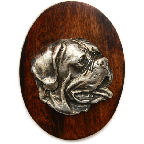 Cane di Bordeaux, Dogue de Bordeaux, Mastino francese - spilla per esposizione canina, fermaglio per numero di partenza, distintivo per cani di Art-Dog