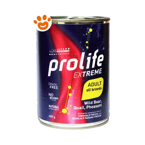 Cane - Extreme Adult Cinghiale, Quaglia e Fagiano 400 gr Prolife