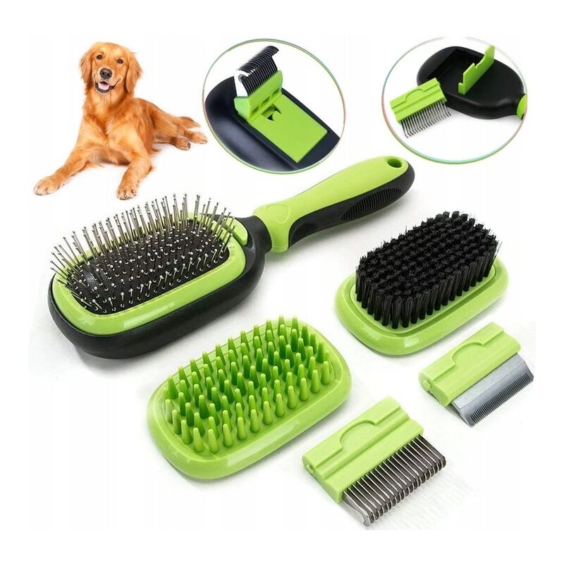 Cane Grooming Comb Pet Pet Rake Brush Set con