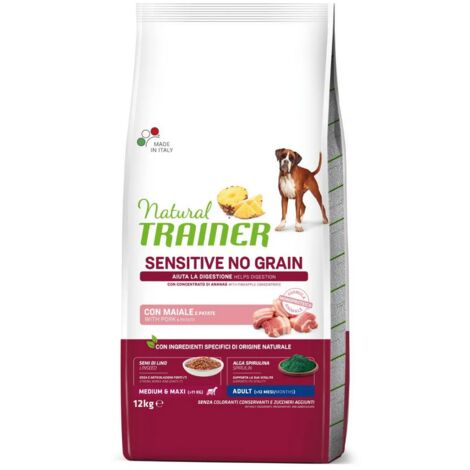 Cane - Natural Trainer Sensitive Adult 12Kg M/M Maiale No Grain