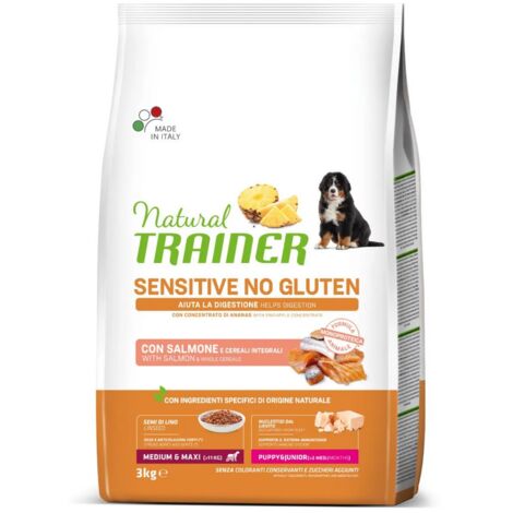 Cane - Natural Trainer Sensitive Puppy&Junior 3Kg M/M Salmone No Gluten