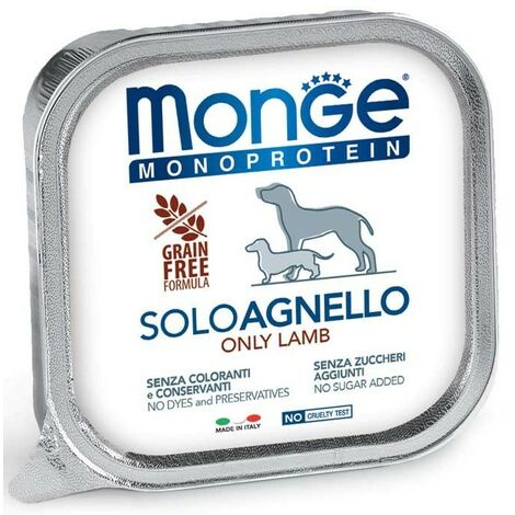 Cane - Solo Agnello Monge - size 400 gr
