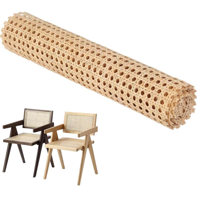Twsoul - Cane Webbing Rouleau de sangle en rotin naturel tressé de Vienne pour meubles de bricolage, décoration de la maison, armoire de chaise de