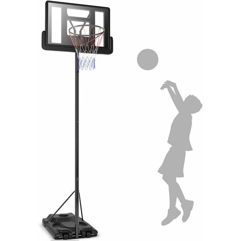 Canestro da Basket con Altezza Regolabile, Stand di Basket Portatile per Scuola e Stadio, Supporto Anello da Basket per Interno ed Esterno