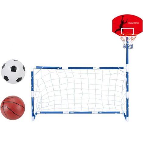 Canestro da basket con rete da calcio, pratica porta da calcio tabello Art.94942