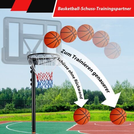 Canestro da basket portatile da esterno altezza 260 305 cm regolabile nero