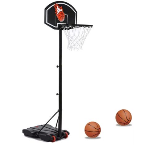 Canestro su supporto, regolabile in altezza da 140 a 210 cm