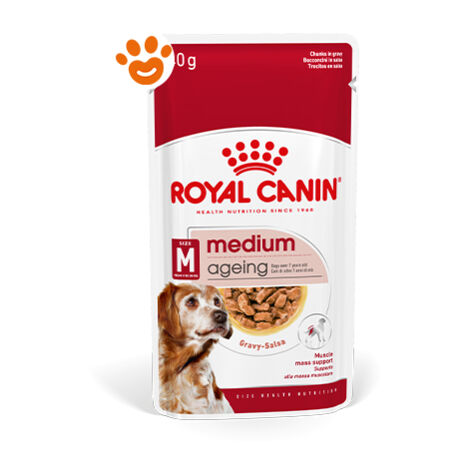 Canino reale per adulti adulti Invecchiamento 10+ - carne in salsa - 10 buste x 140 gr