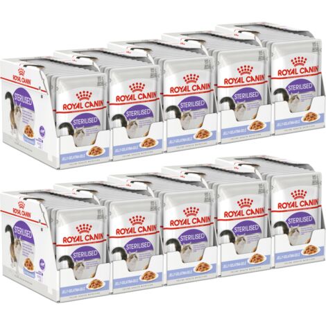 Canino reale sterilizzato 85 g (gelatina) per gatti adulti sterilizzati - 12 buste 85g