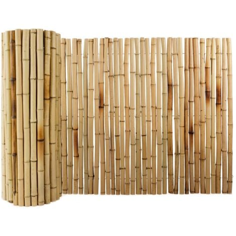 Canisse bambous ronds,Paravent,Robuste et résistant aux intempéries, Diamètre Ø 26 mm, Nature 150 cm x 250 cm