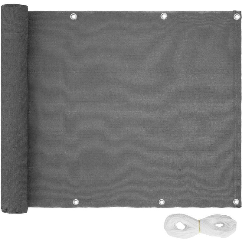 Canisse brise vue paravent pour balcon gris 90 cm