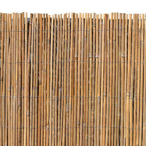 Brise Vue Bambou - 100cm (H) x 250cm (L) - Canisse 100% Bambou Naturel
