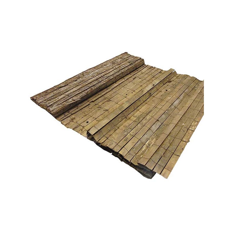 Canisse en écorce Nature lle de pin - Rouleau de 3 m de long, Hauteur 1.50 m