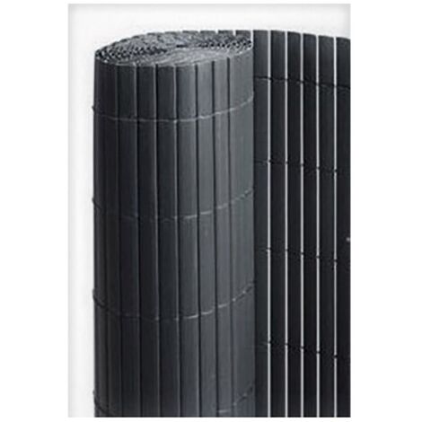 Canisse en plastique recyclé gris 1 m x 3 m – Simple face pour délimiter espaces privés – Installation facile avec attaches adaptées – Sicatec