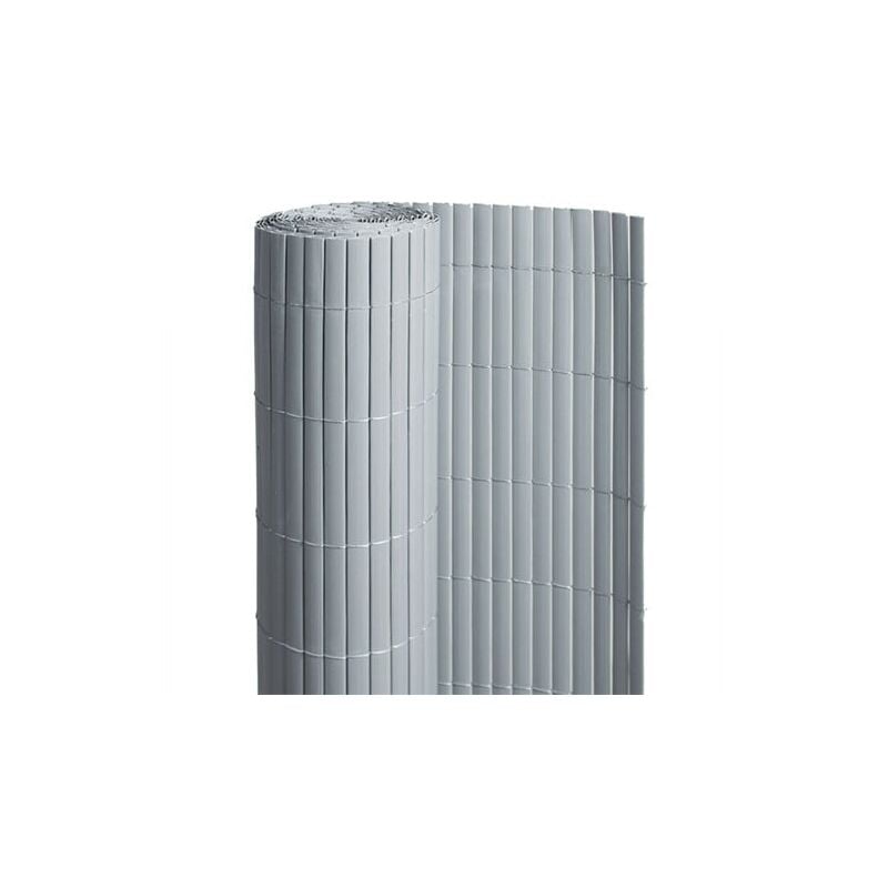 Canisse en pvc gris - 90% d'occultation - Long 21 m, Hauteur 1.80 m