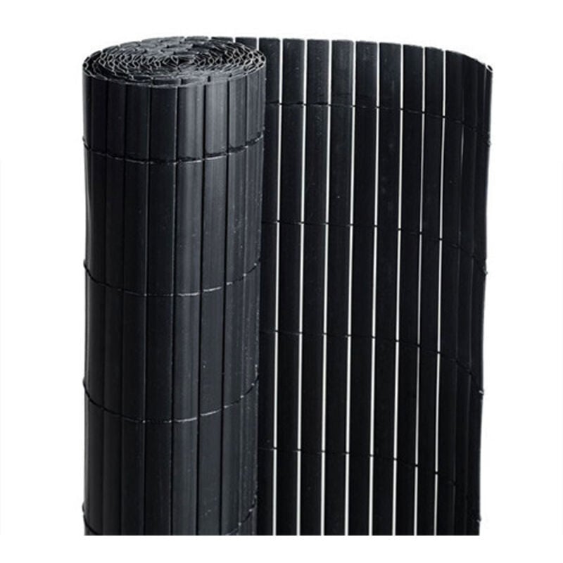 Canisse en pvc noir - 90% d'occultation - Long 21 m, Hauteur 1.80 m