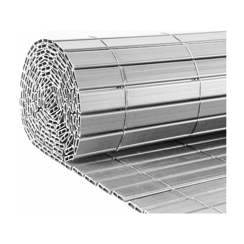 Jet7garden - Canisse en pvc gris perle double face qualité + 1.80 x 2.5 m