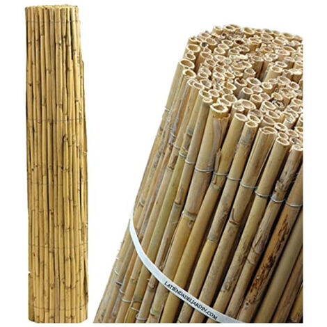 Canisse naturelle entière pour jardin 2 x 5 m. Canisse en Roseau Nature pour l'occultation, la délimitation ou l'ombrage